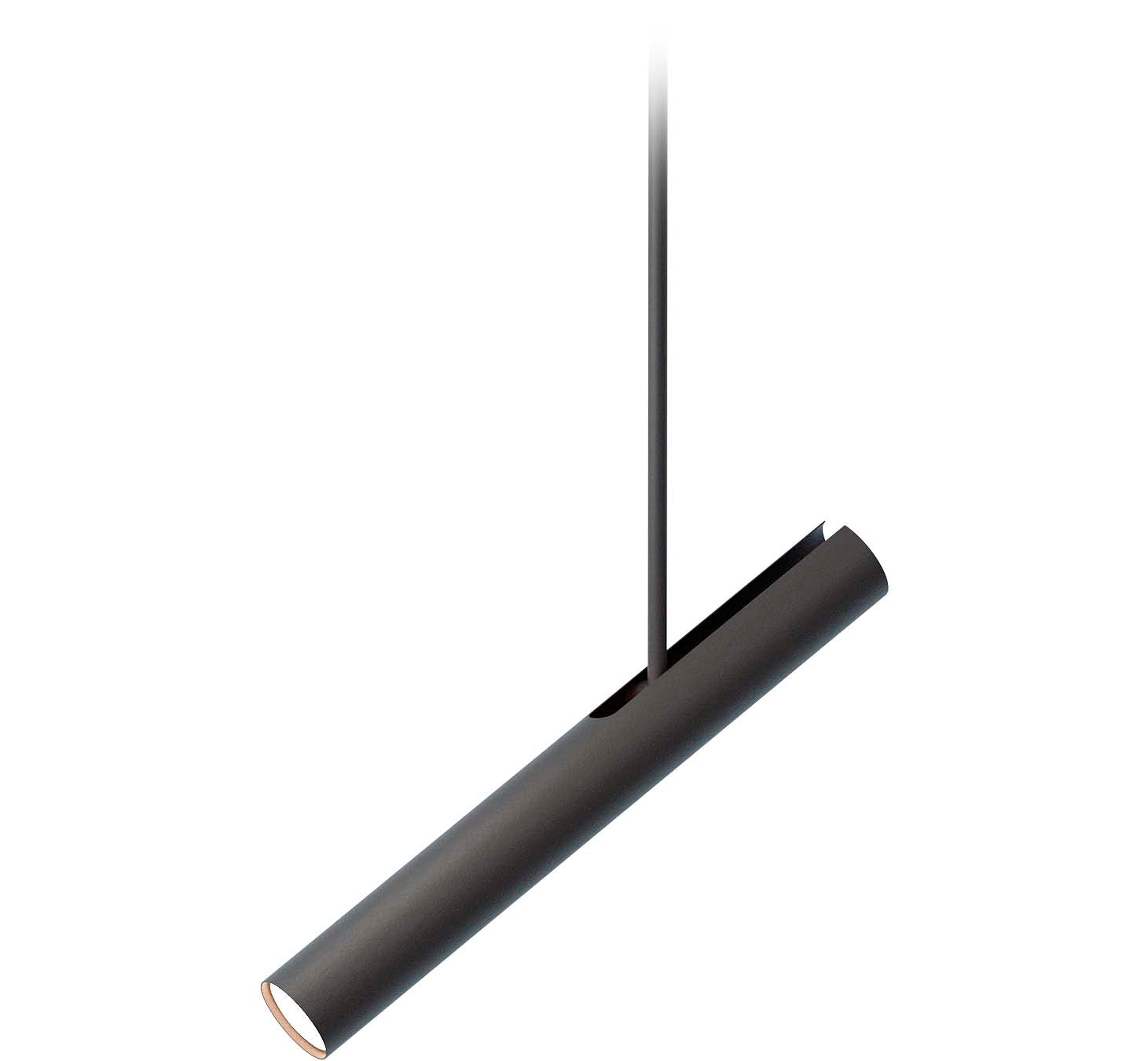 Robin plafonieră Rhoda | fier | Negru mat | GU10 mini, 4x25x64 cm