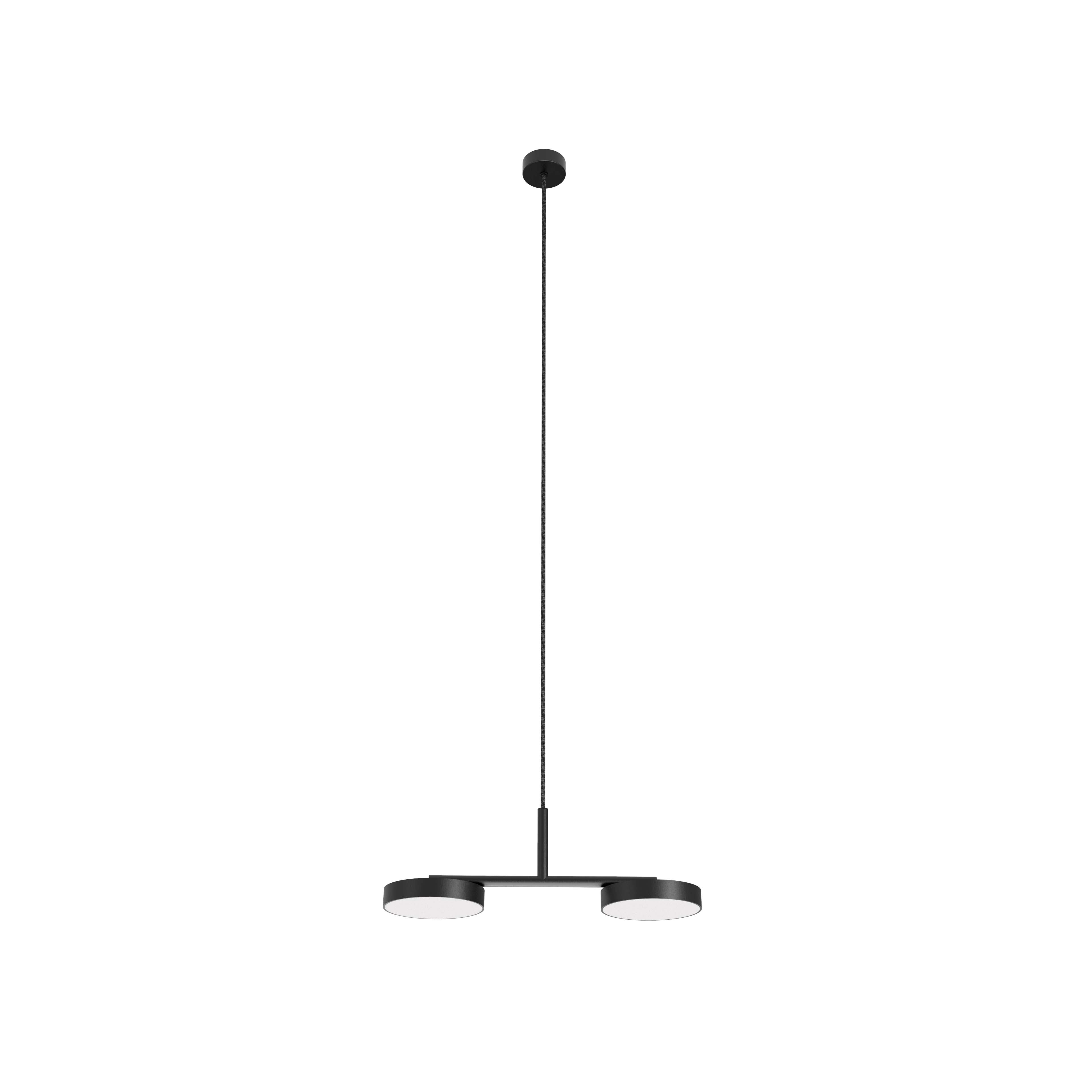 Robin lustră Rafaela Duo DALI 27K fier, alamă, aluminiu, metacrilat Negru mat 23.6W, 3040Lm, 2700K, 39x10x10 cm