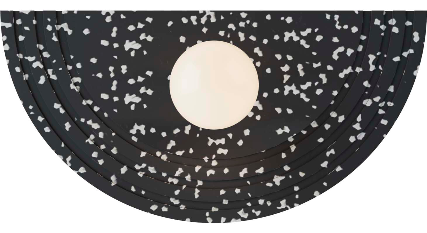 Robin aplică Regina fier, sticlă Terrazzo black G9, 48x12x25 cm