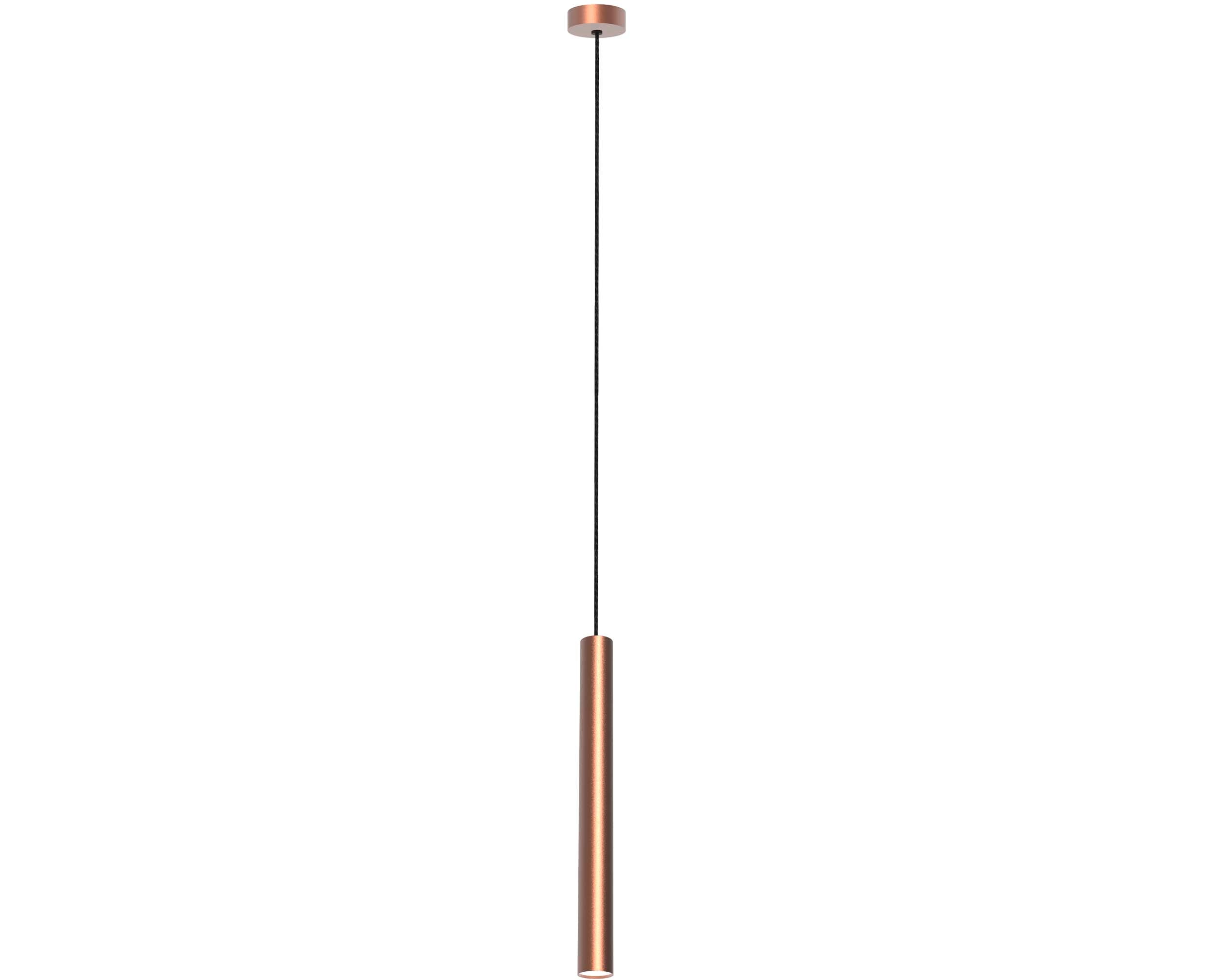 Robin lustră Rose 40 alamă, cablu textil Bronz GU10 mini, 4x4x40 cm
