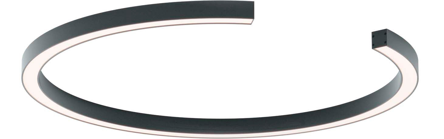 Robin plafonieră Roberta 80 | DALI | aluminiu | Negru mat | 40W, 6400Lm, 3000K, 80x80x3 cm