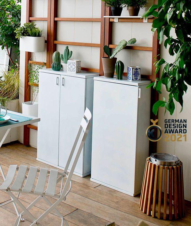 Dulap mic Urbn Balcony din aluminiu alb - Unopiù - PARIS14A.RO