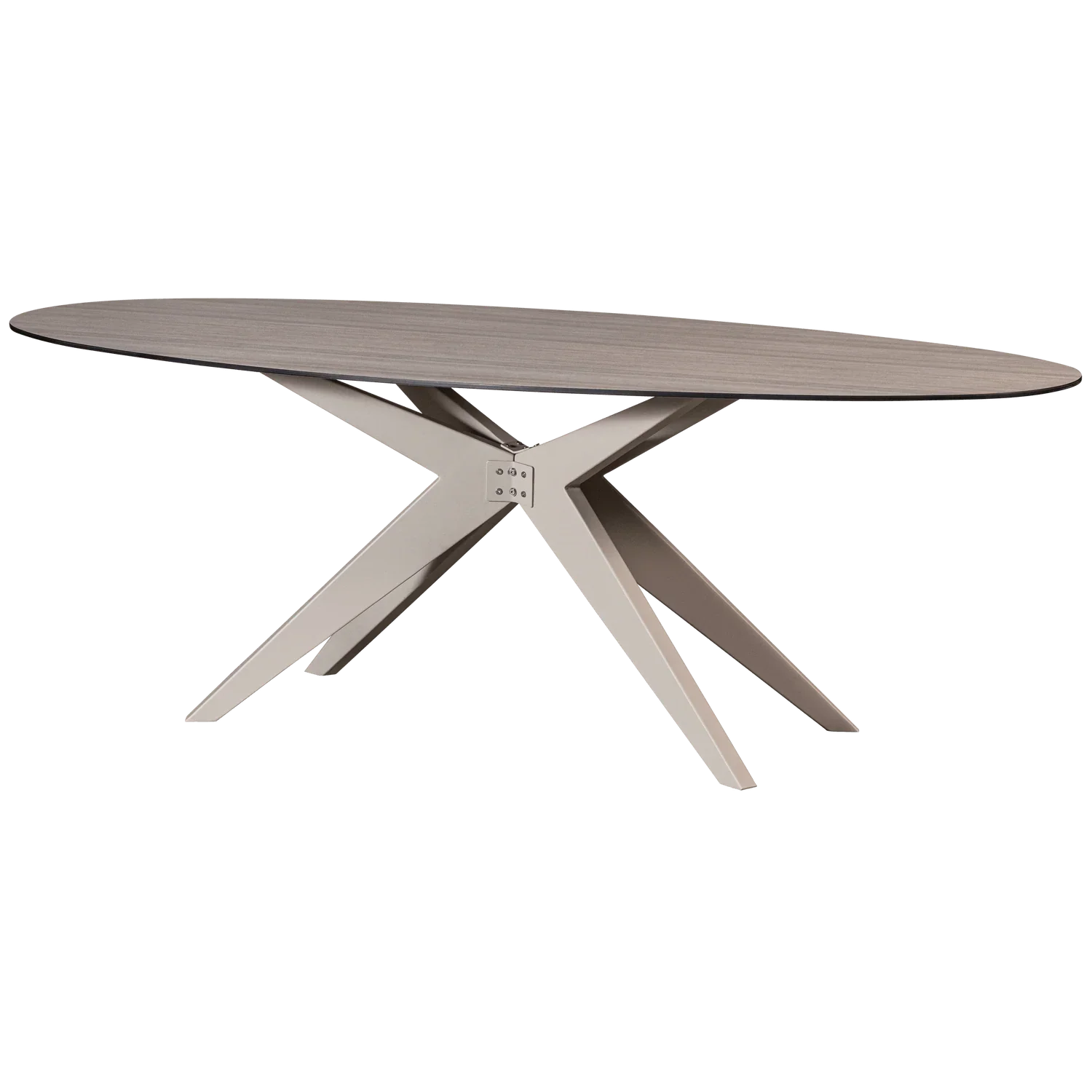 ELK GARDEN TABLE ALUMINIUM BASE WITH HPL TOP SAND 220x100CM - PARIS14A.RO