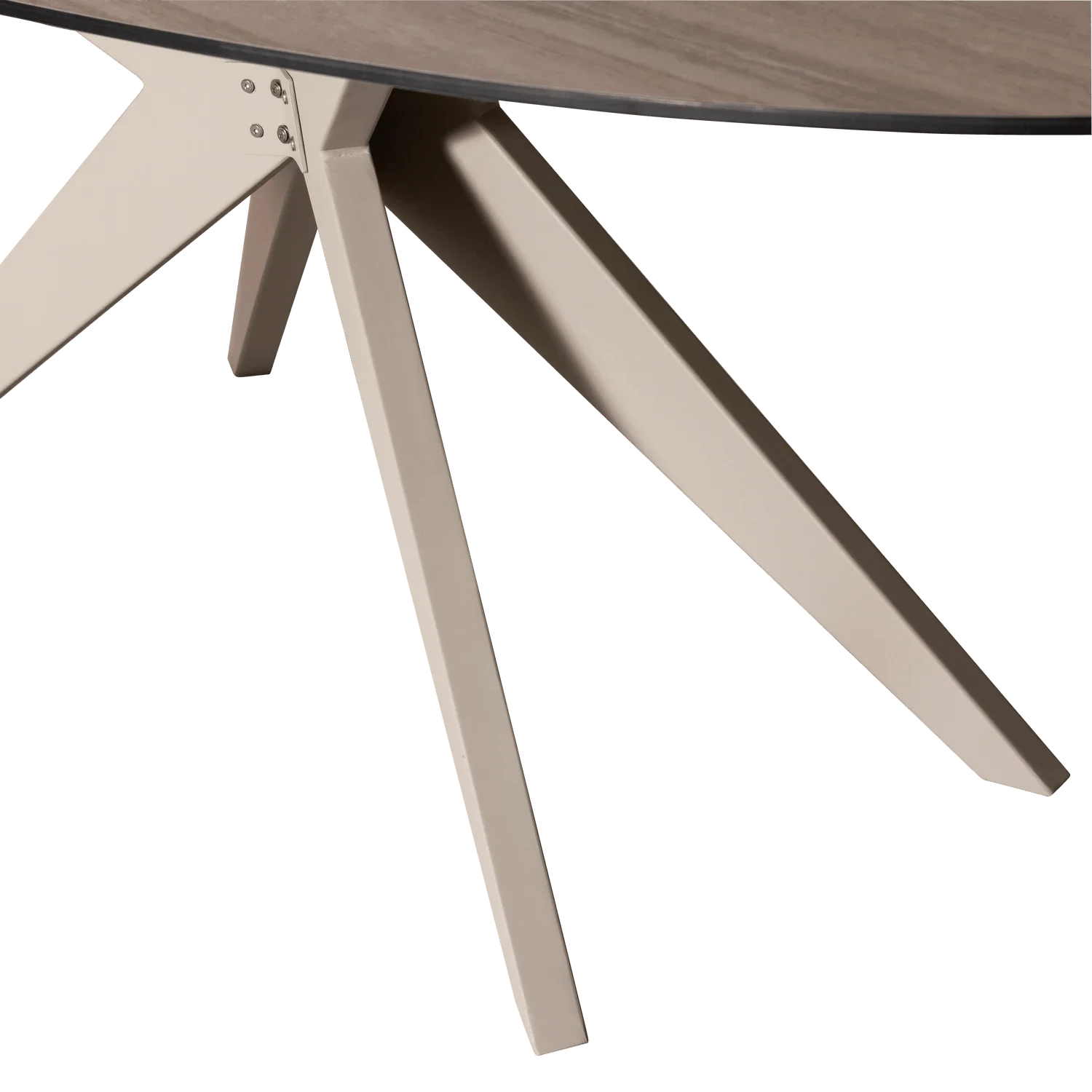 ELK GARDEN TABLE ALUMINIUM BASE WITH HPL TOP SAND 220x100CM - PARIS14A.RO