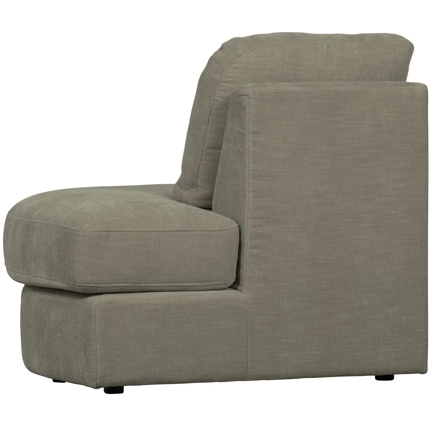 FAMILY 1-SEAT ELEMENT ROUND CORNERRIGHT WOVENFABRIC WARMGREY - PARIS14A.RO