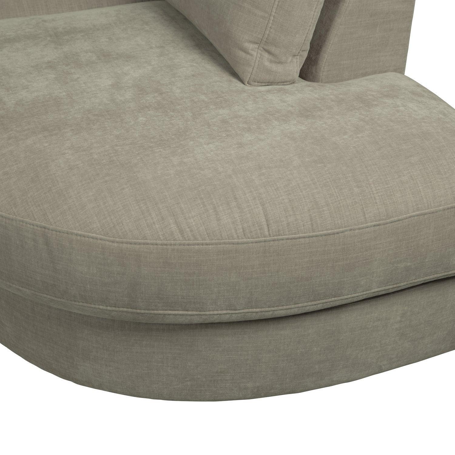FAMILY 1-SEAT ELEMENT ROUND CORNERRIGHT WOVENFABRIC WARMGREY - PARIS14A.RO