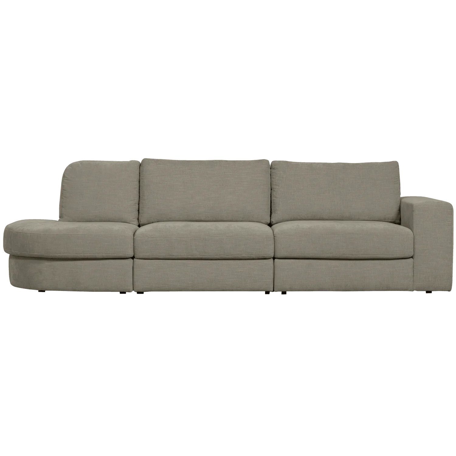 FAMILY 2,5-SEATER SOFA ROUNDED LEFT WARM GREY - PARIS14A.RO