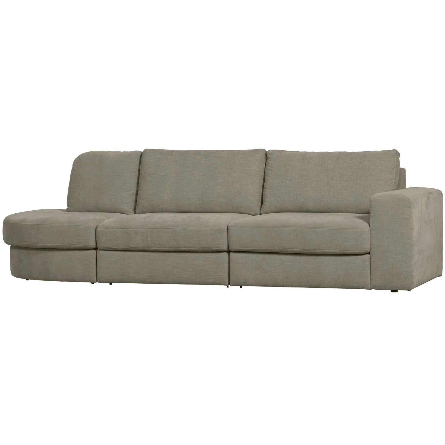 FAMILY 2,5-SEATER SOFA ROUNDED LEFT WARM GREY - PARIS14A.RO