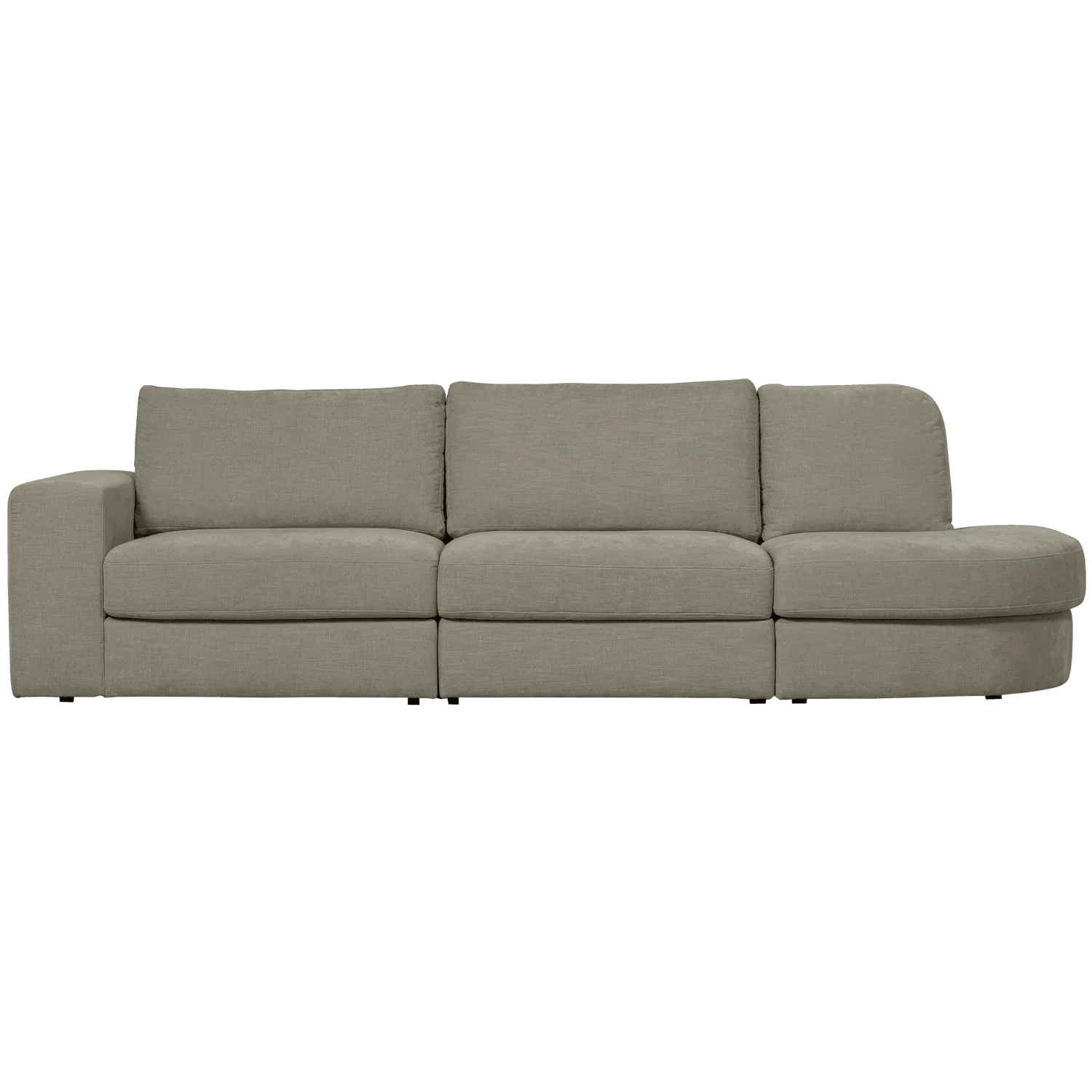 FAMILY 2,5-SEATER SOFA ROUNDED RIGHT WARM GREY - PARIS14A.RO