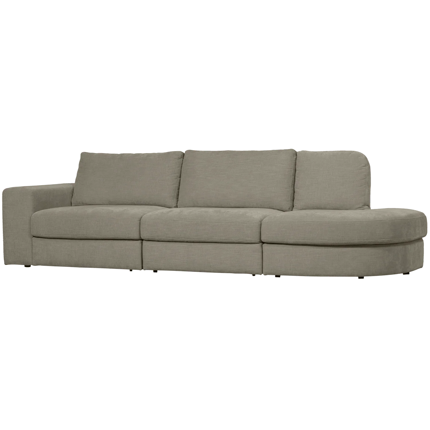 FAMILY 2,5-SEATER SOFA ROUNDED RIGHT WARM GREY - PARIS14A.RO