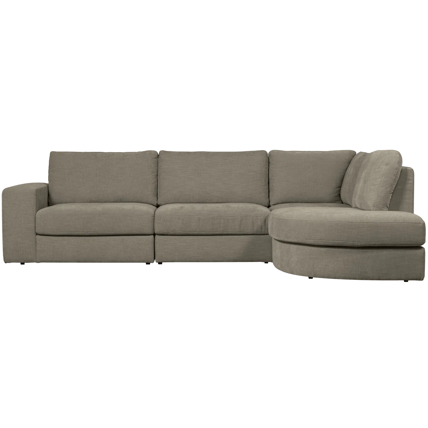 FAMILY CORNER SOFA ROUNDED RIGHT WARM GREY - PARIS14A.RO