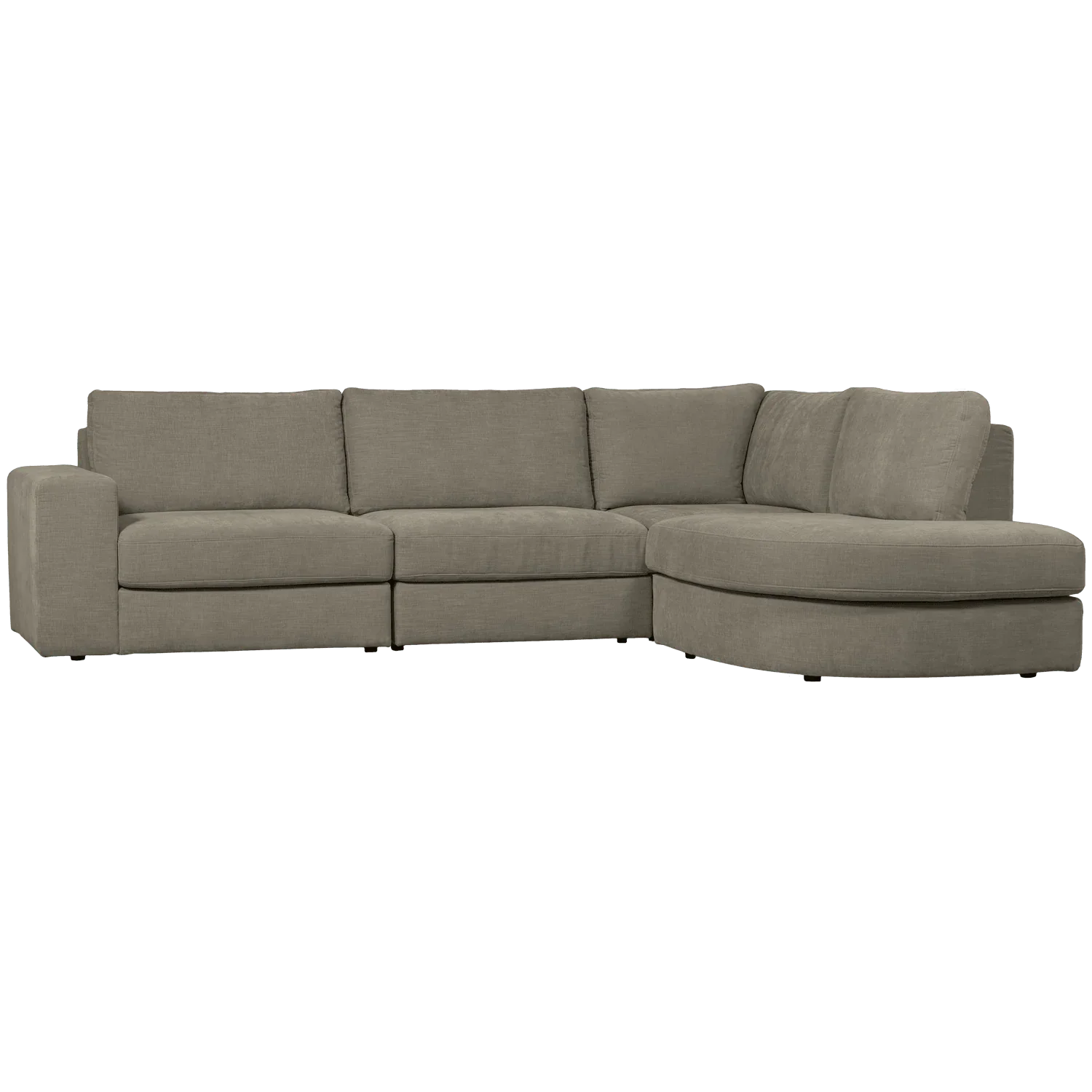 FAMILY CORNER SOFA ROUNDED RIGHT WARM GREY - PARIS14A.RO