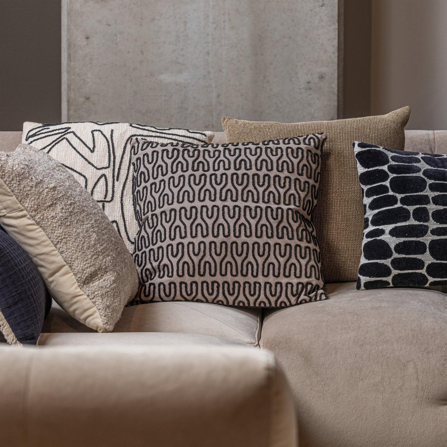 FEMIA CUSHION CHENILLE TEXTURED SAND 45x45CM - PARIS14A.RO