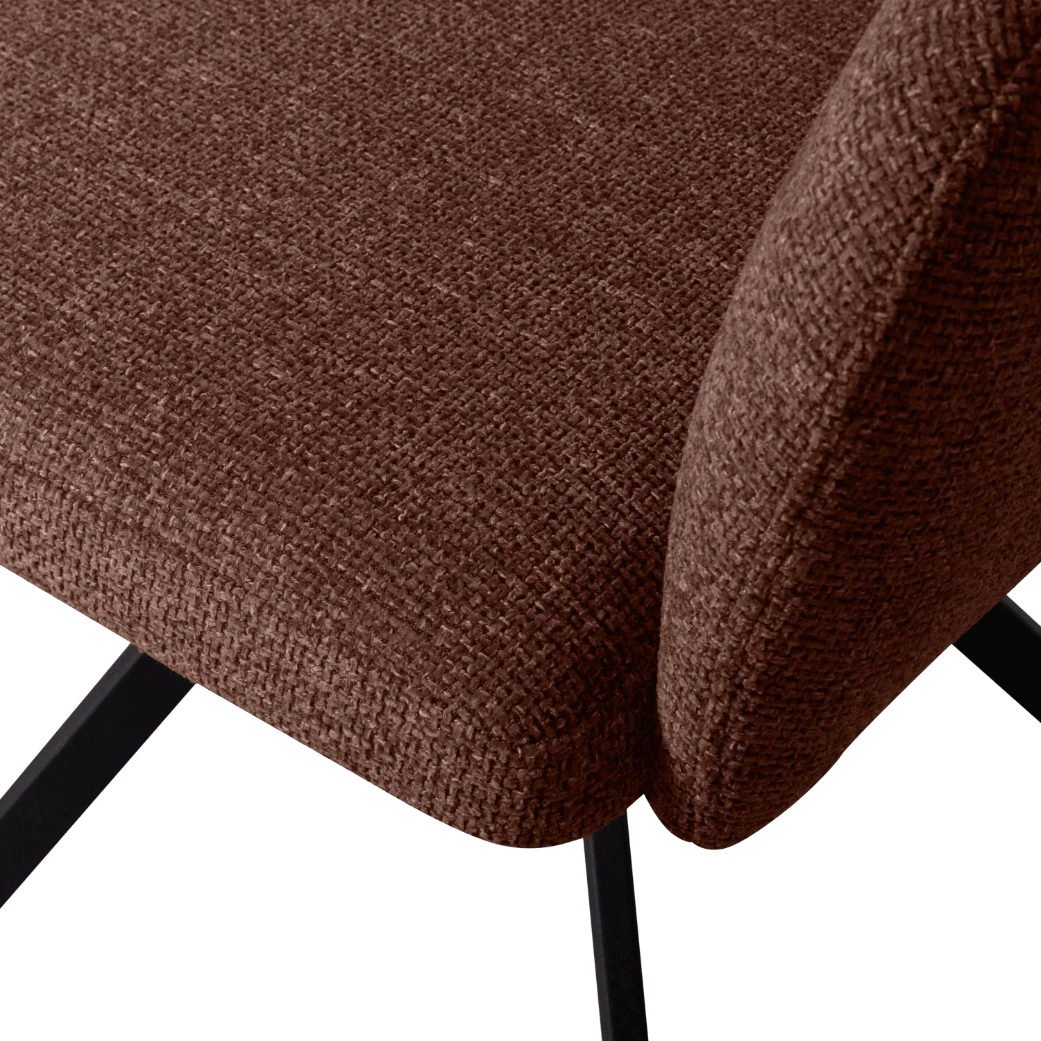 FENNE SWIVEL DINING CHAIR WOVEN FABRIC CHESTNUT - PARIS14A.RO
