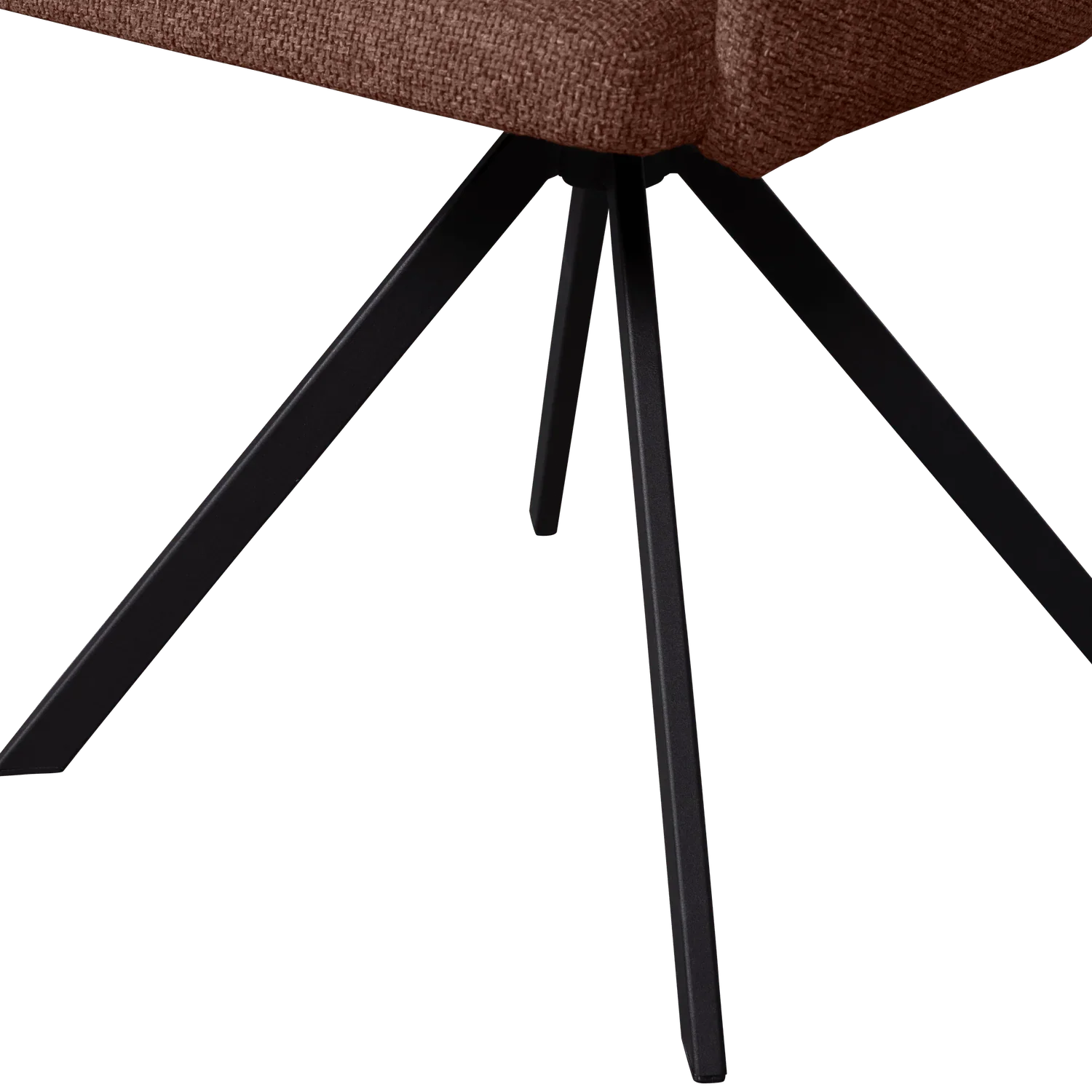 FENNE SWIVEL DINING CHAIR WOVEN FABRIC CHESTNUT - PARIS14A.RO