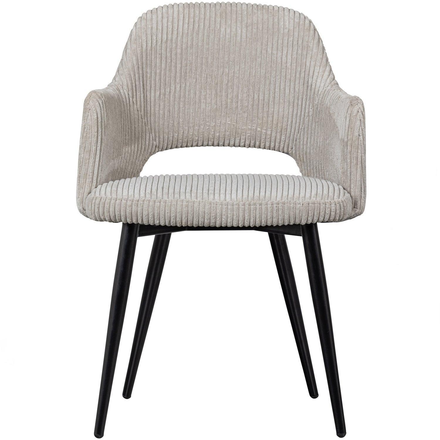 FERDY DINING CHAIR WITH ROUGH RIB PEARL - PARIS14A.RO