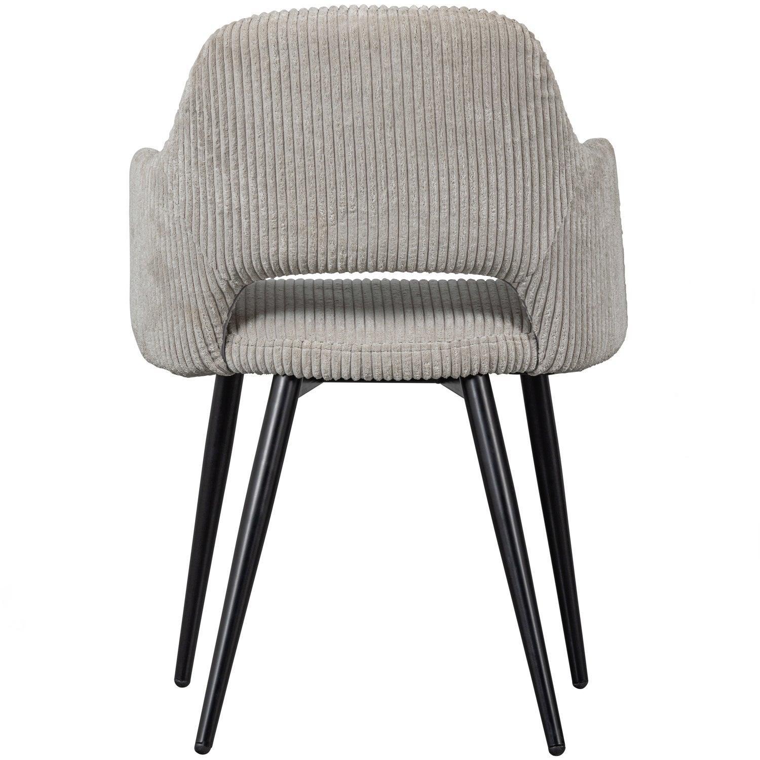 FERDY DINING CHAIR WITH ROUGH RIB PEARL - PARIS14A.RO