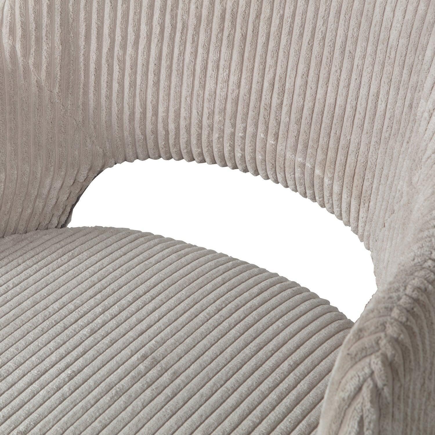 FERDY DINING CHAIR WITH ROUGH RIB PEARL - PARIS14A.RO