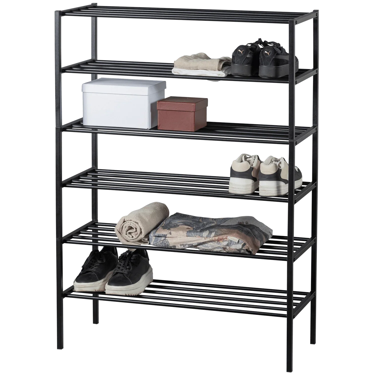 FERRO SHOE RACK STACK OF 3 METAL BLACK - PARIS14A.RO