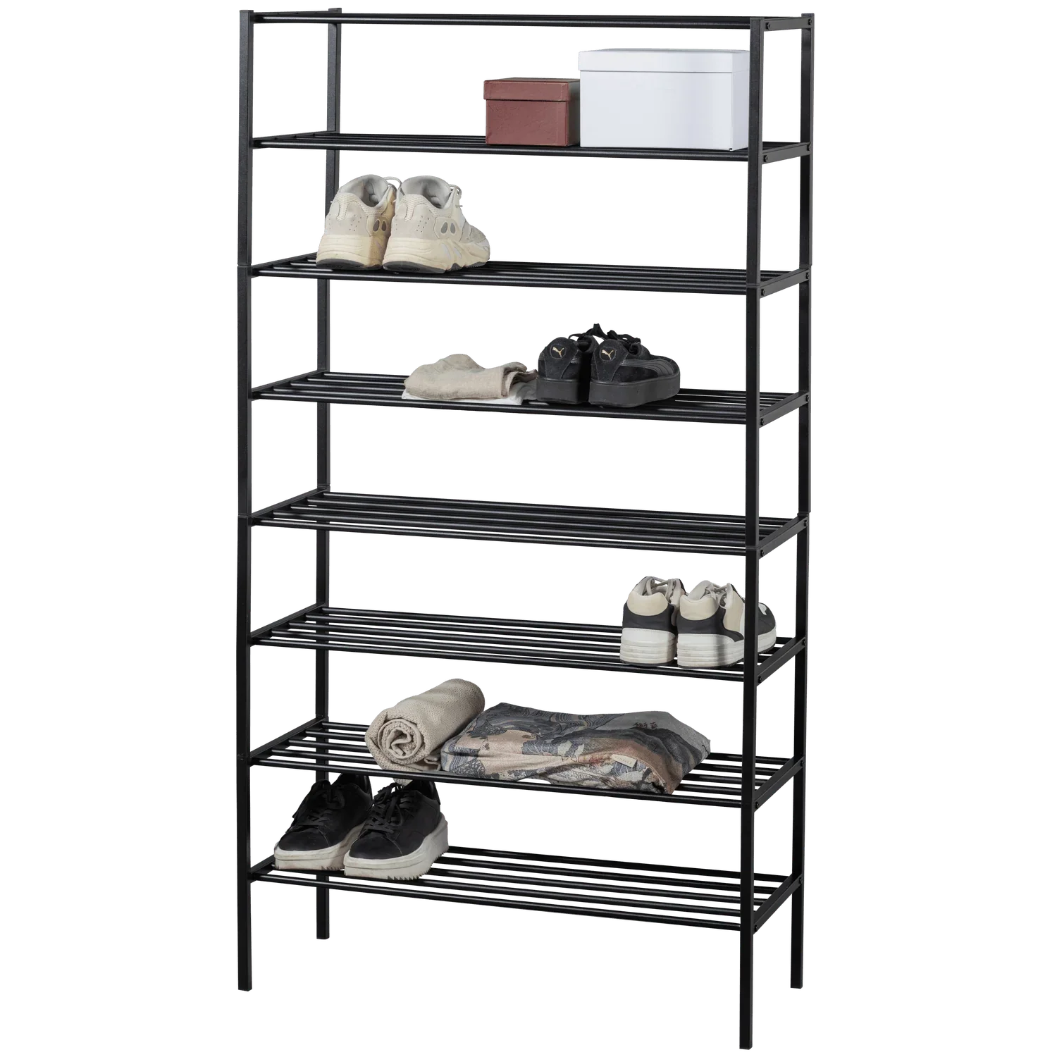 FERRO SHOE RACK STACK OF 4 METAL BLACK - PARIS14A.RO