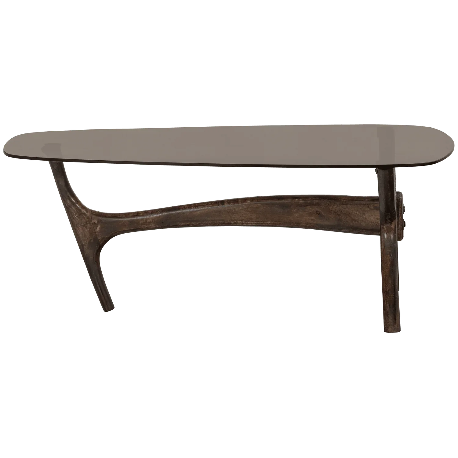 FLASH COFFEE TABLE MANGO WOOD/GLASS WALNUT - PARIS14A.RO