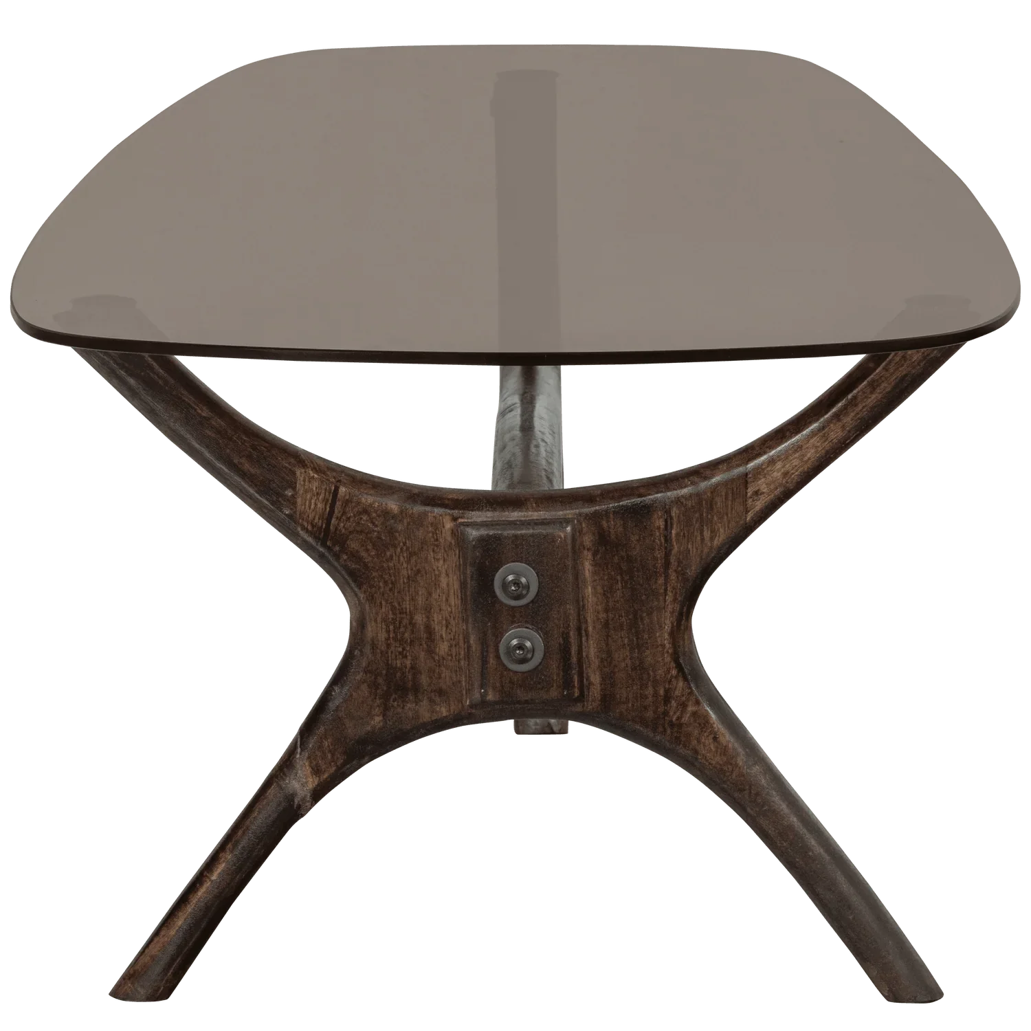 FLASH COFFEE TABLE MANGO WOOD/GLASS WALNUT - PARIS14A.RO