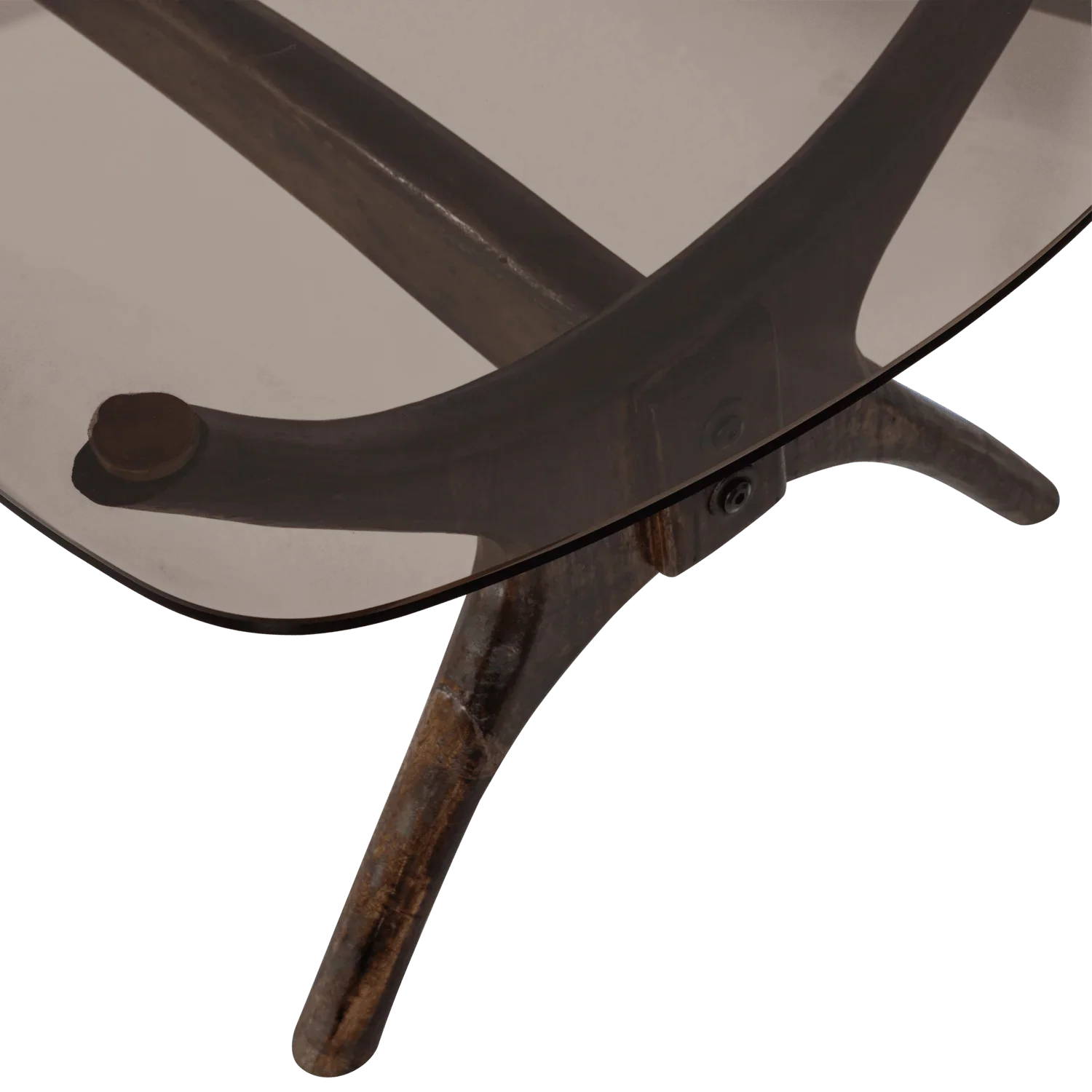 FLASH COFFEE TABLE MANGO WOOD/GLASS WALNUT - PARIS14A.RO