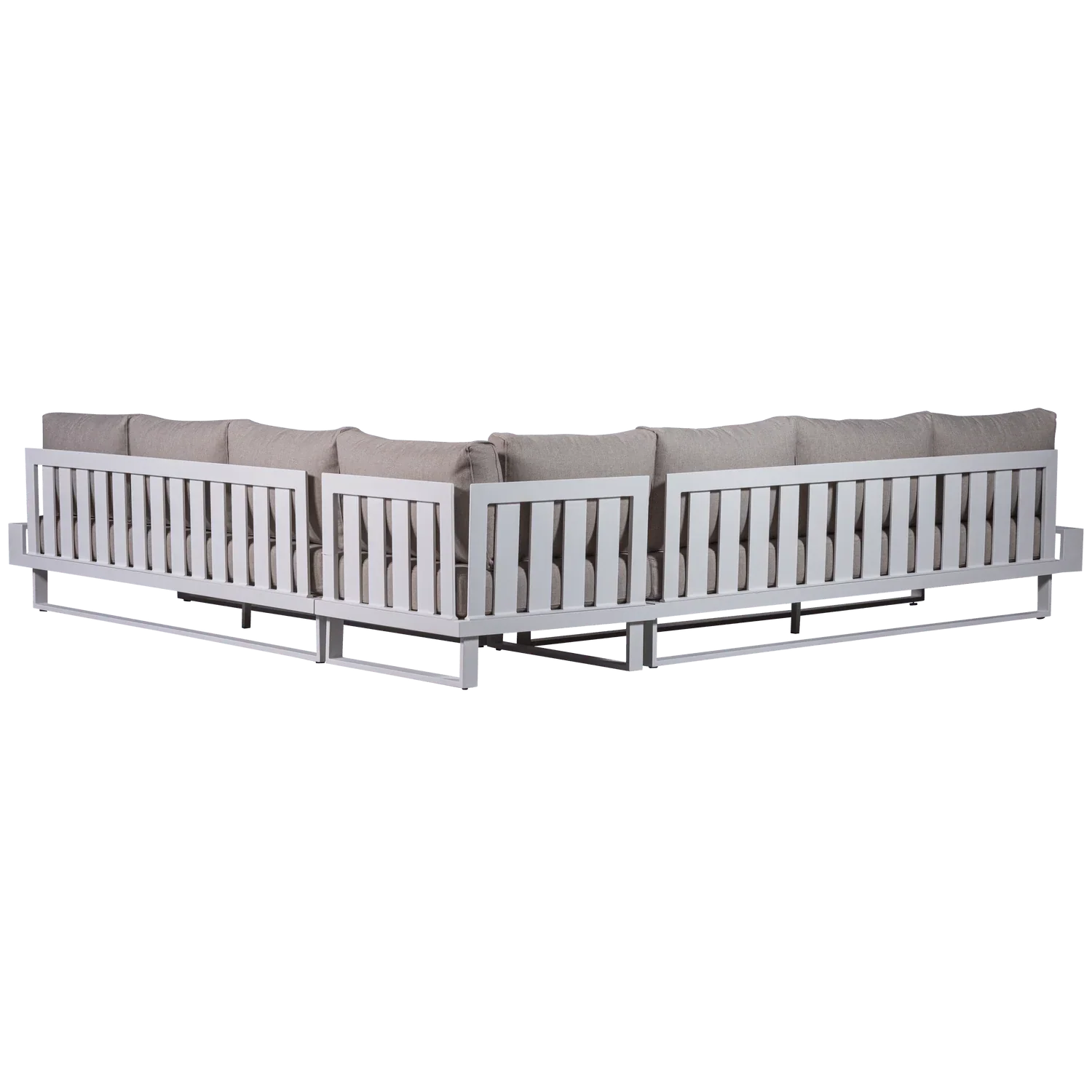 FLINT CORNER BENCH GARDEN ALUMINIUM WHITE/NATURAL - PARIS14A.RO