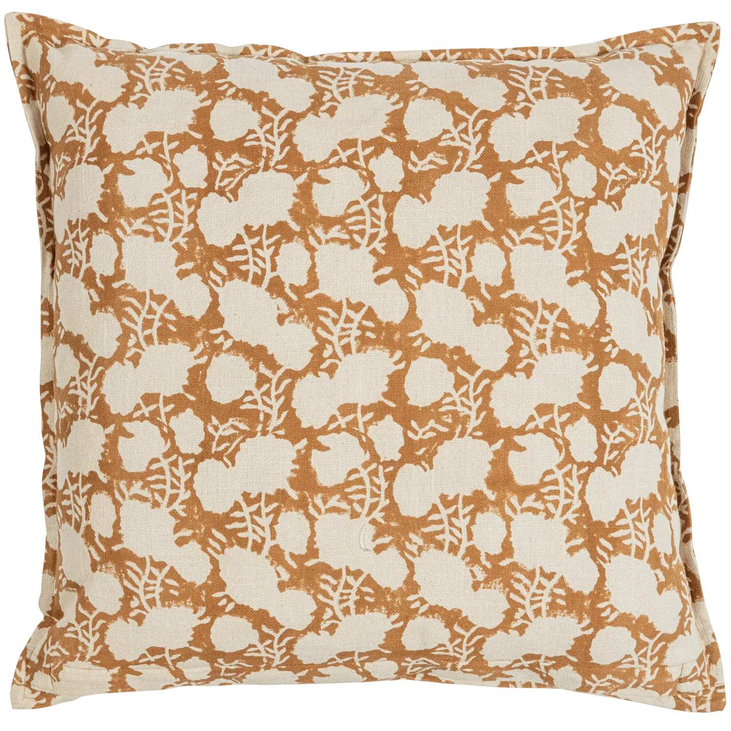FOLIAGE CUSHION WITH PRINT BROWN 50x50CM - PARIS14A.RO