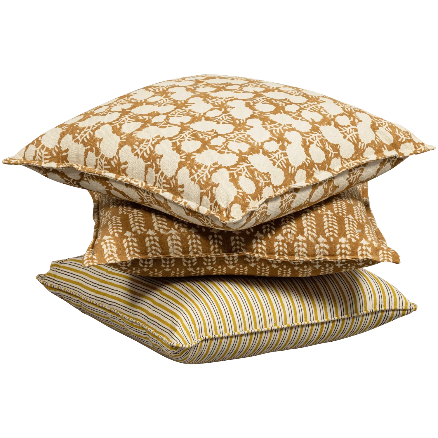 FOLIAGE CUSHION WITH PRINT BROWN 50x50CM - PARIS14A.RO