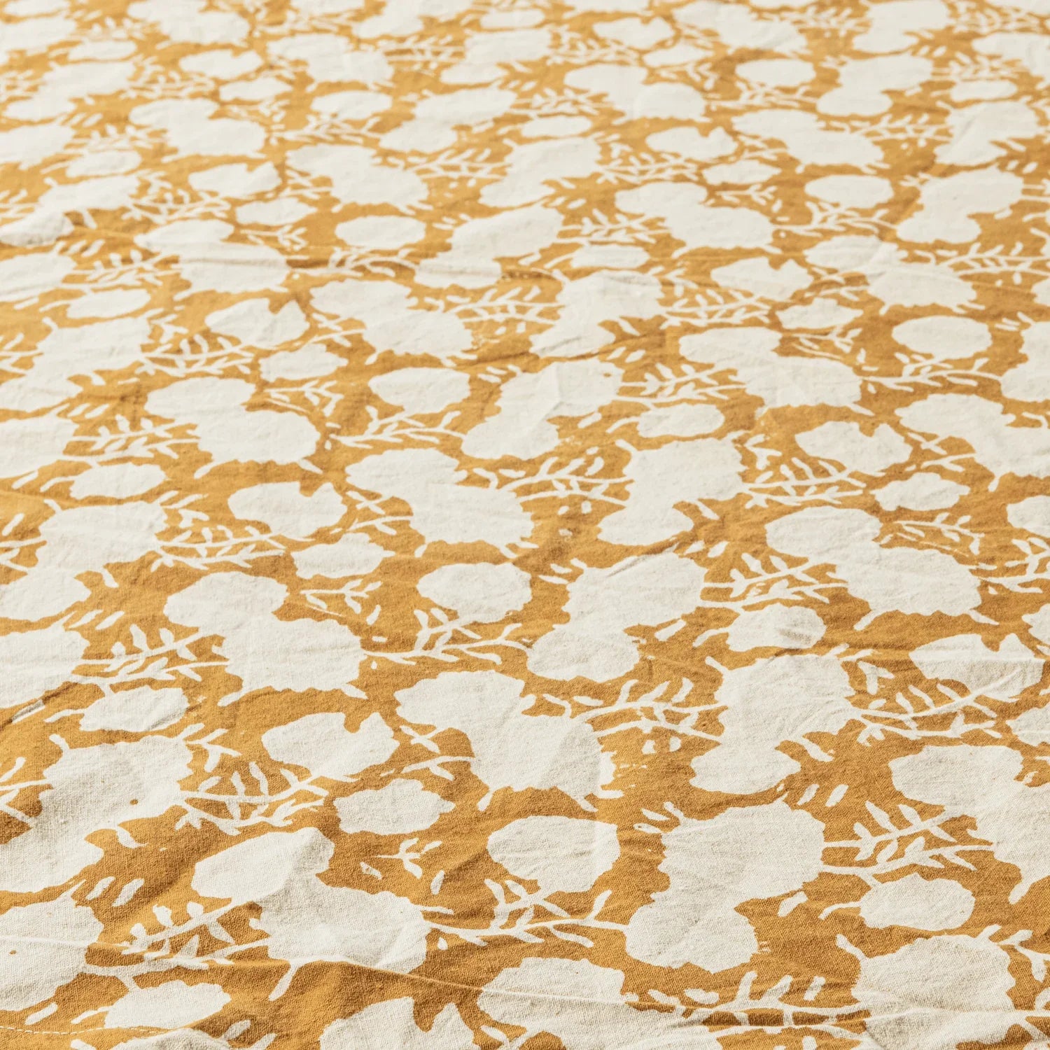 FOLIAGE ROUND TABLE CLOTH COTTON BROWN Ø180CM - PARIS14A.RO