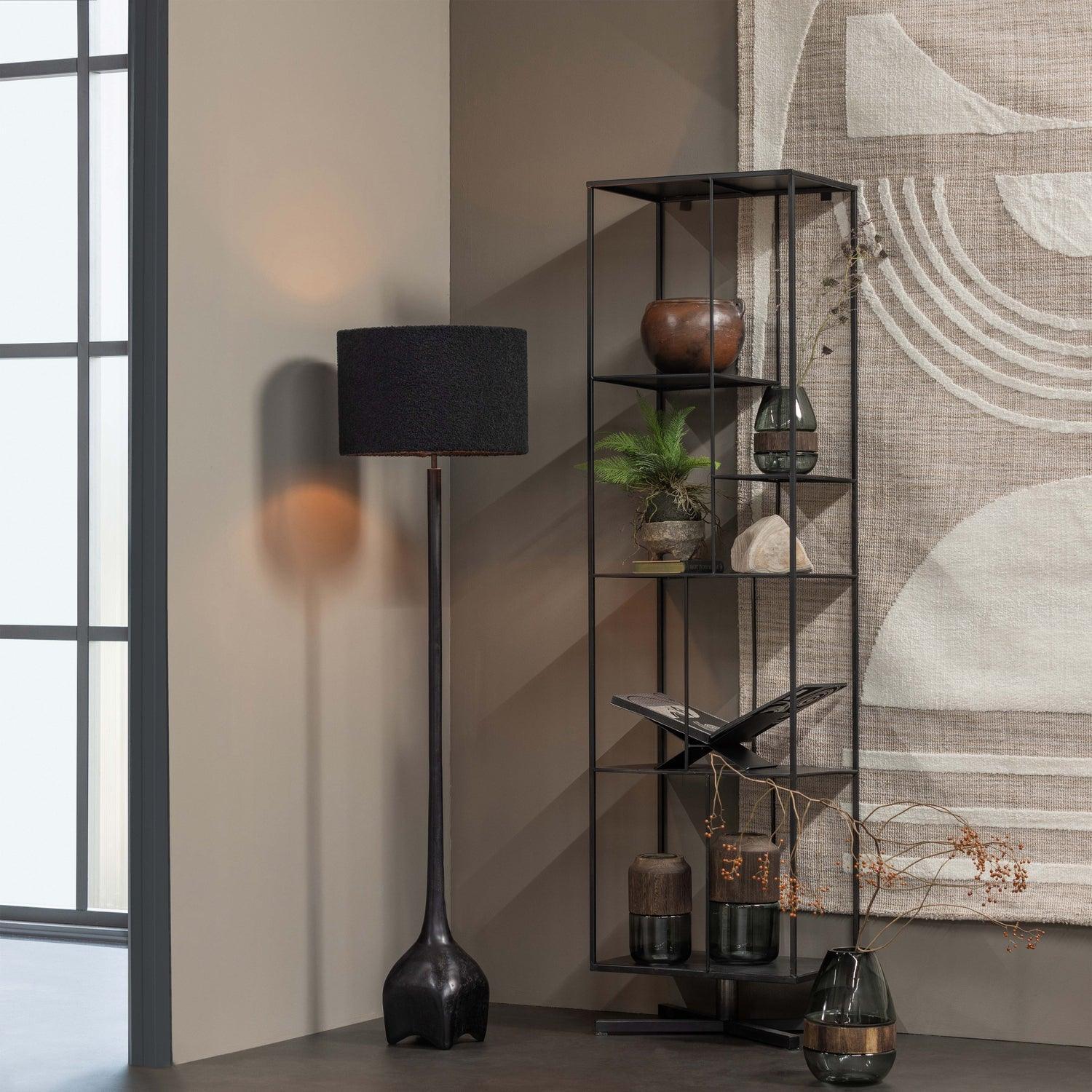 FOSS LAMPBASE ALUMINIUM ANTIQUE BLACK / BROWN - PARIS14A.RO