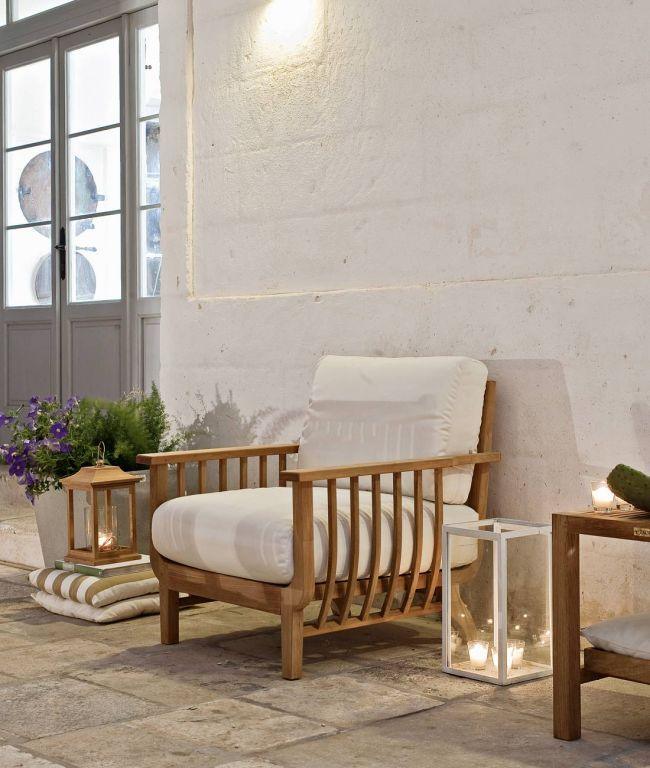 Fotoliu Chelsea din lemn de tec - Unopiù - PARIS14A.RO