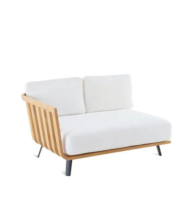 Fotoliu Welcome cu colt pe partea dreapta din tec 138 cm - Unopiù - PARIS14A.RO