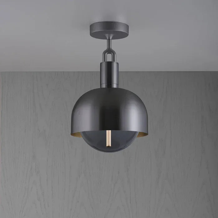 Buster & Punch Lustră Forked Metal Alama/Otel Ars/Otel/Gun Metal E27 7.5W Globe Smoked 250mm Medium 5