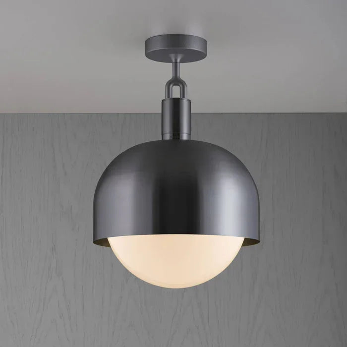 Buster & Punch Lustră Forked Metal Alama/Otel Ars/Otel/Gun Metal E27 7.5W Globe Opal 250mm 6