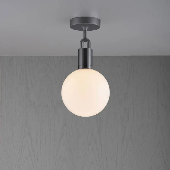 Buster & Punch Lampă de Tavan Forked Metal Alama/Otel/Gun Metal E27 7.5W Globe Opal Medium 3