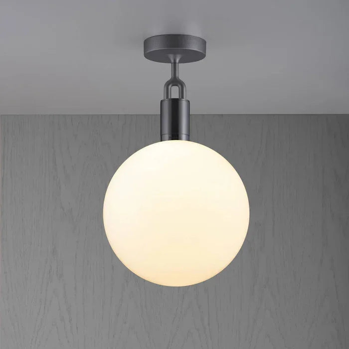 Buster & Punch Lampă de Tavan Forked Metal Alama/Otel/Gun Metal E27 7.5W Globe Opal Large 4