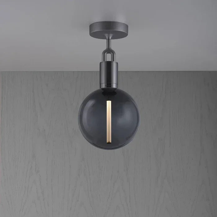 Buster & Punch Lustră Forked Metal Alama/Otel/Gun Metal E27 7.5W Globe Smoked Medium 4