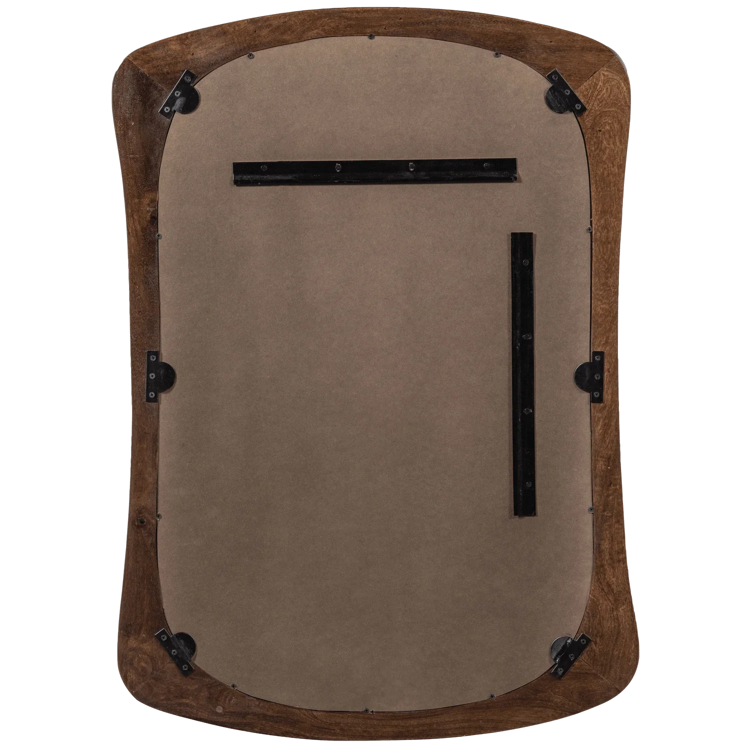 GLITTERING MIRROR WITH WOODEN FRAME WALNUT - PARIS14A.RO