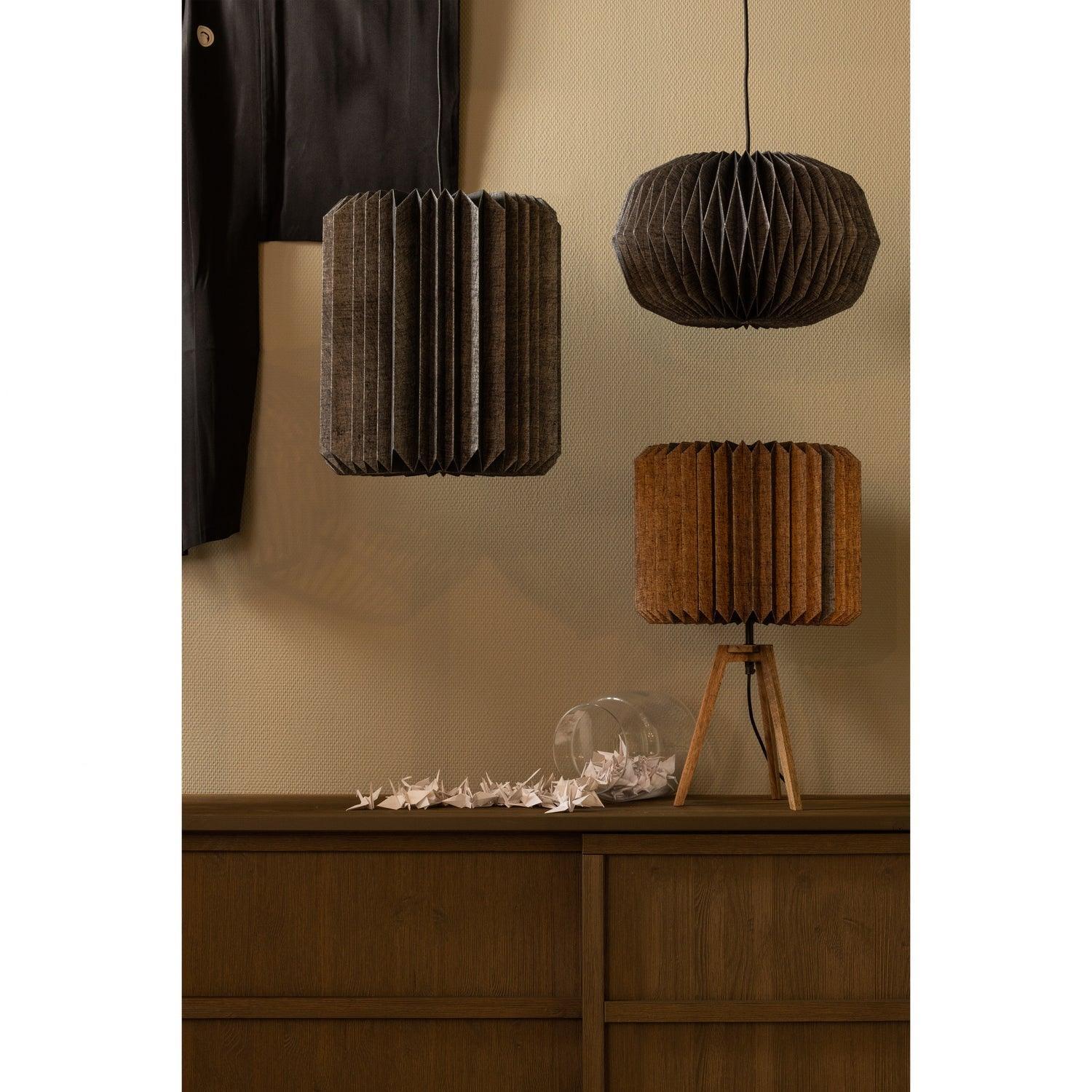 GLOBE PENDANT LAMP PAPER NATURAL/BLACK - PARIS14A.RO