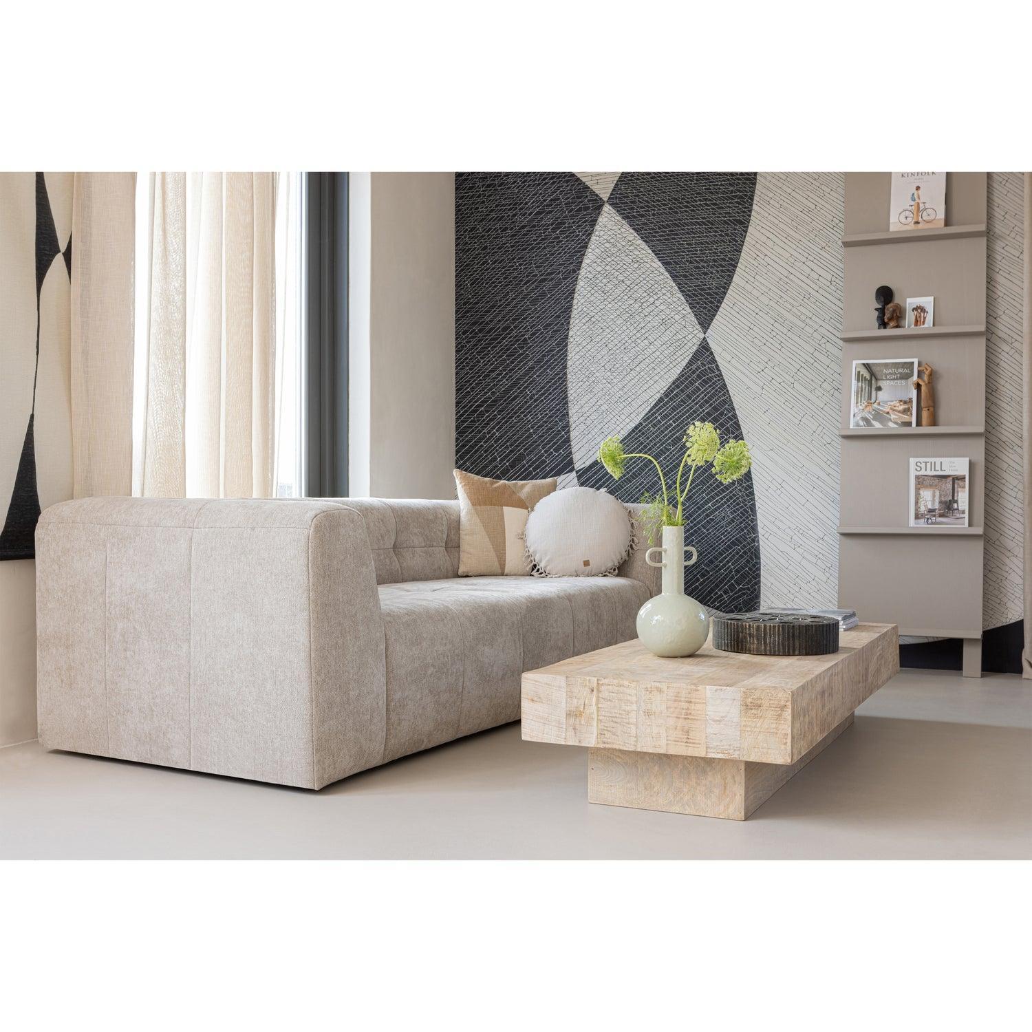 GRID 3-SEATER WOVEN FABRIC SAND - PARIS14A.RO