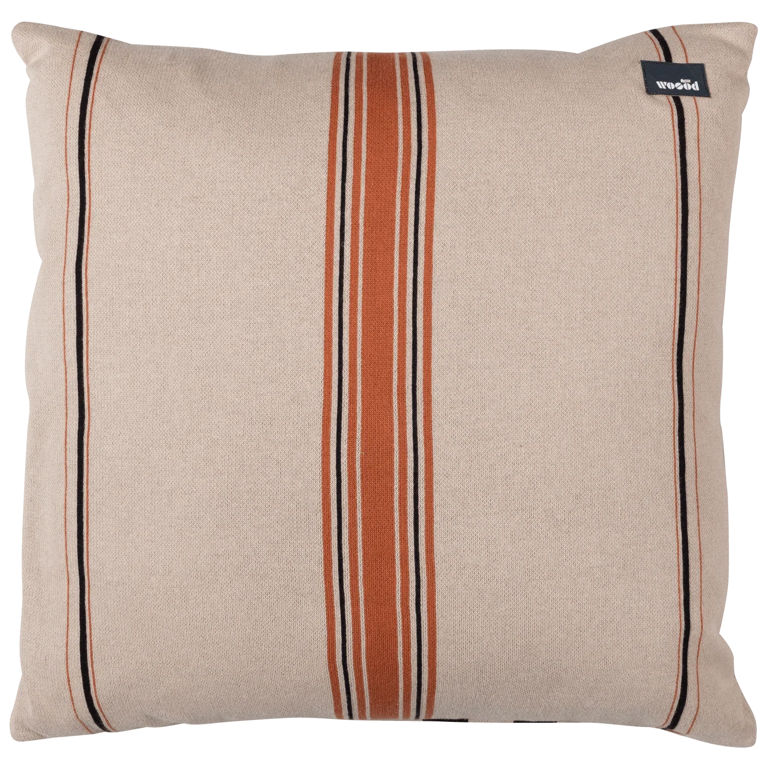 HANI STRIPED CUSHION KHAKI/BLACK 60x60CM - PARIS14A.RO