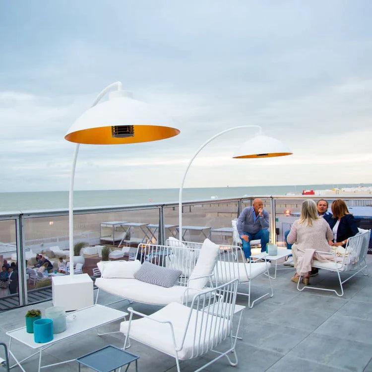 Heatsail Dome Încălzitor de Terasă Electric cu Lampa LED - Alb - PARIS14A.RO