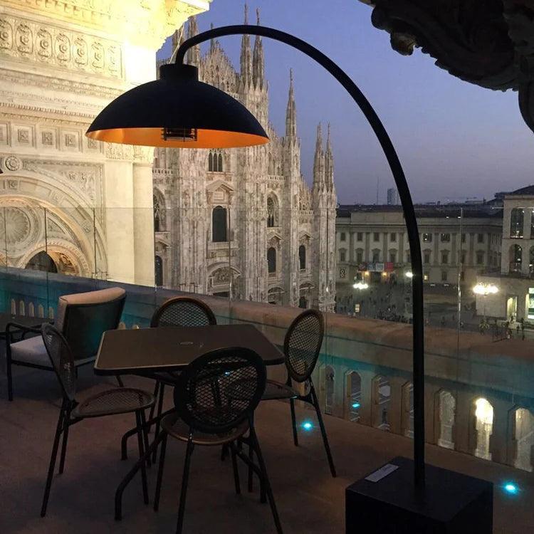 Heatsail Dome Încălzitor de Terasă Electric cu Lampa LED - Negru - PARIS14A.RO