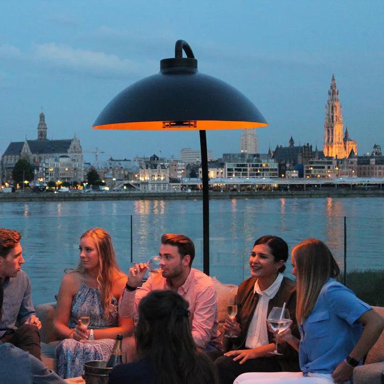 Heatsail Dome Încălzitor de Terasă Electric cu Lampa LED - Negru - PARIS14A.RO