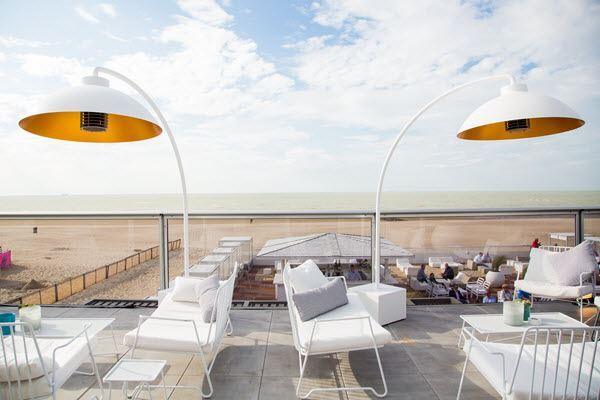 Heatsail Dome Încălzitor de Terasă Electric cu Lampa LED - Negru - PARIS14A.RO