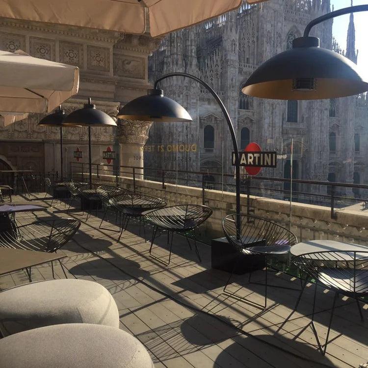 Heatsail Dome Încălzitor de Terasă Electric cu Lampa LED - Negru - PARIS14A.RO