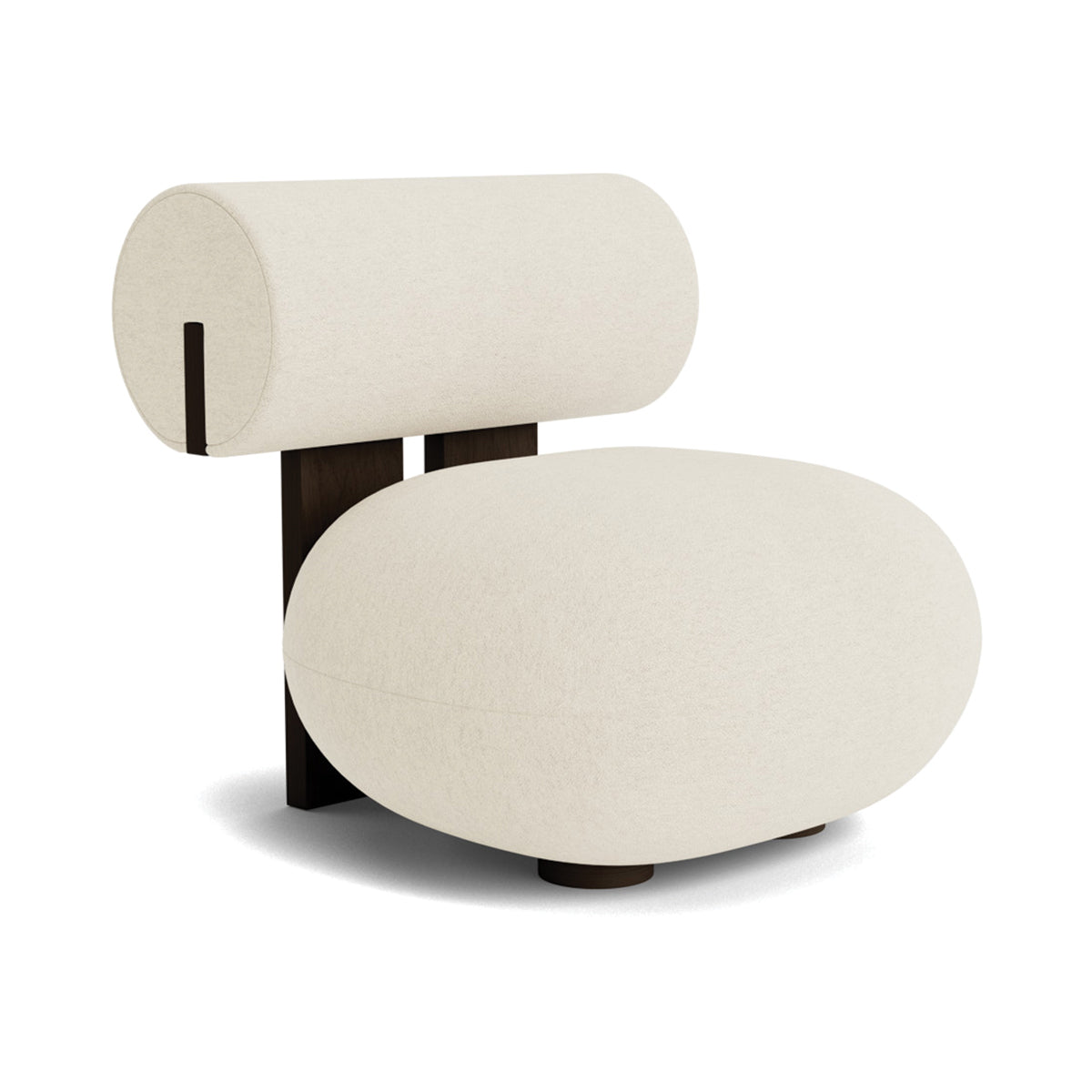 NORR11 fotoliu lounge Hippo | stejar FSC | Stejar afumat inchis | 71x81xh73 cm