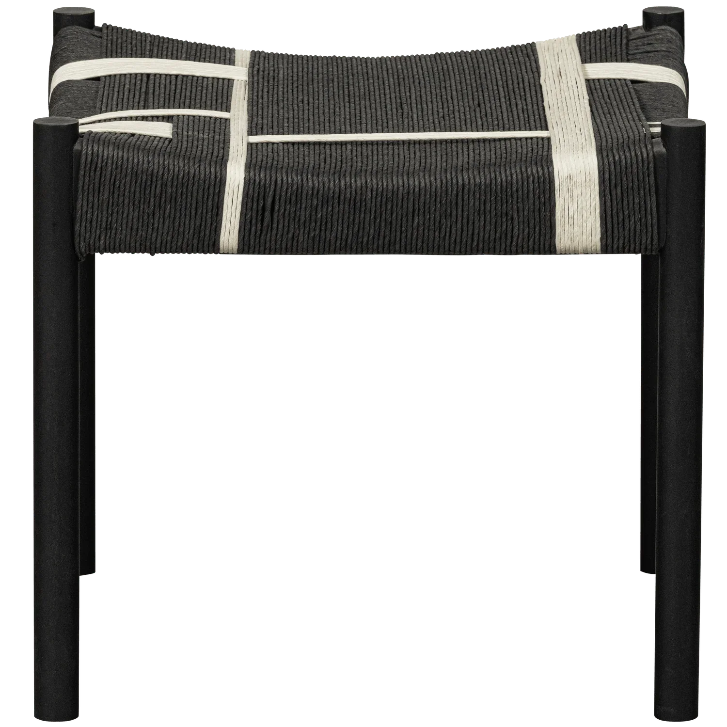 JESSY STOOL MANGO WOOD/CORD BLACK/WHITE - PARIS14A.RO